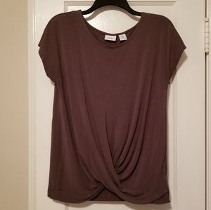 Antibes Blanc Charcoal Gray Tee